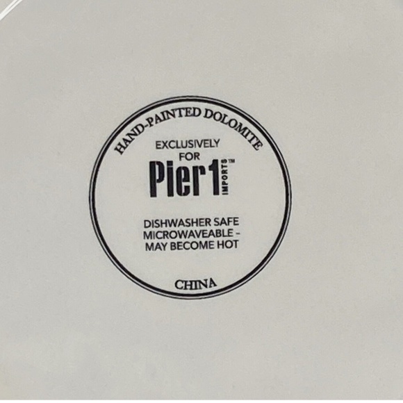 Pier 1~Fall Woodland Animals Set of 4~Salad Plates~New Open Box Hand Painted - Picture 9 of 9